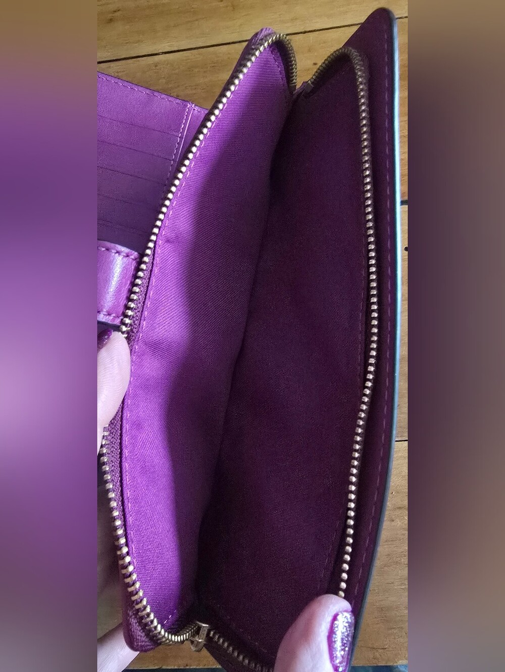 Coach Purple Skinny Wallet - Picture 7 of 7